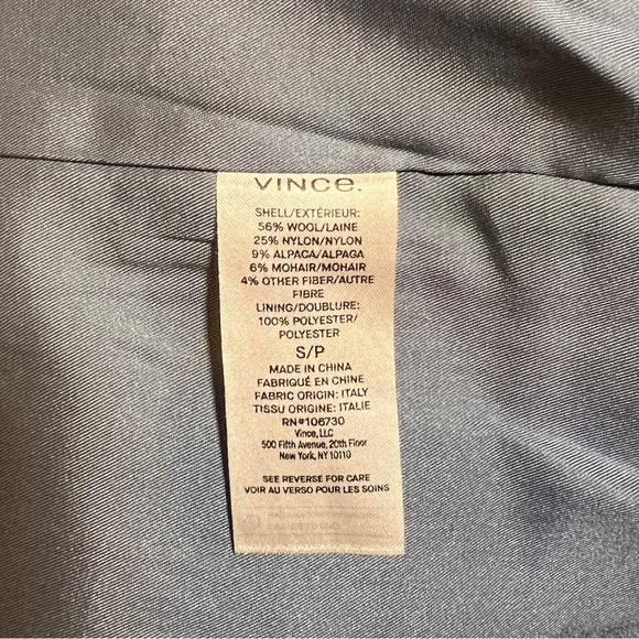 VINCE Mohair Alpaca Wool Blend Plaid - Picture 9 of 15